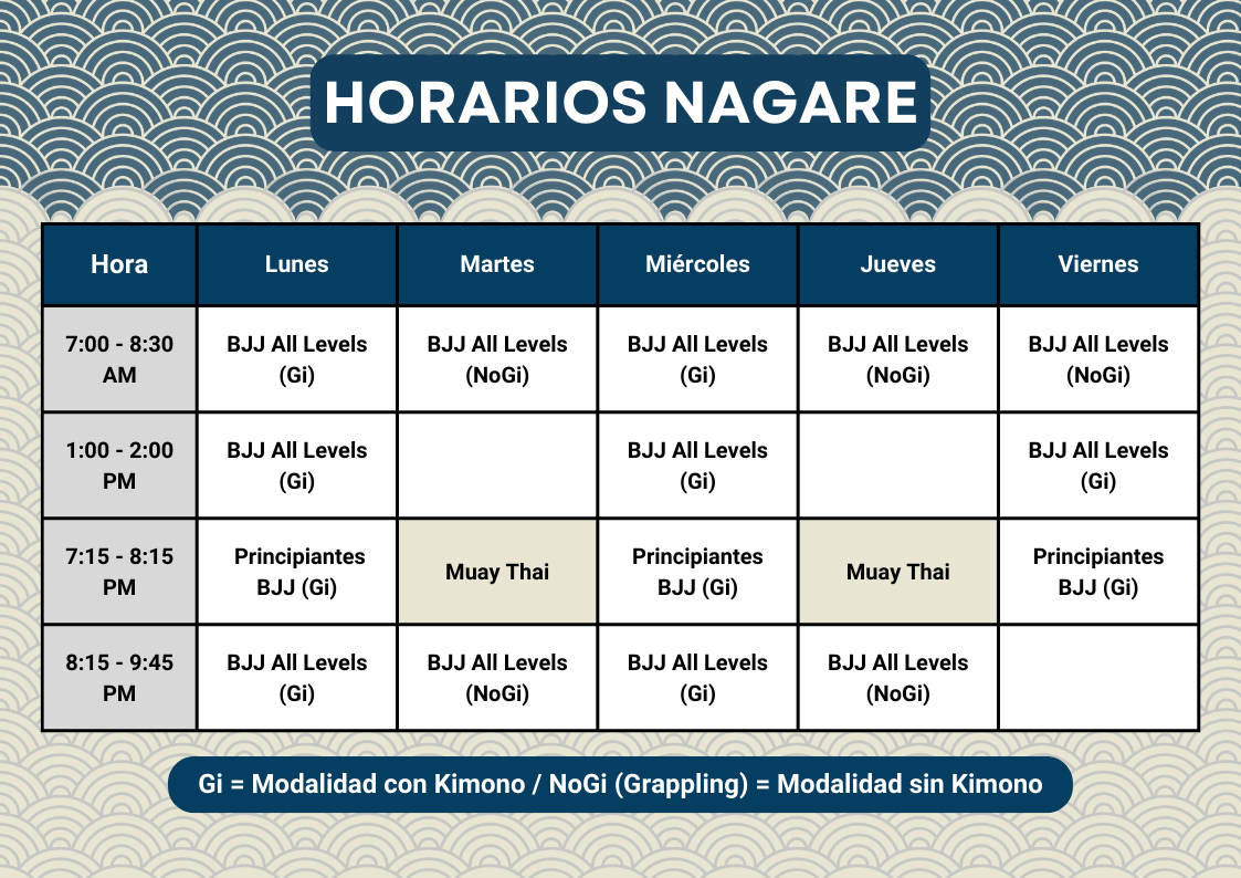 Horario Nagare Jiu Jitsu 2026